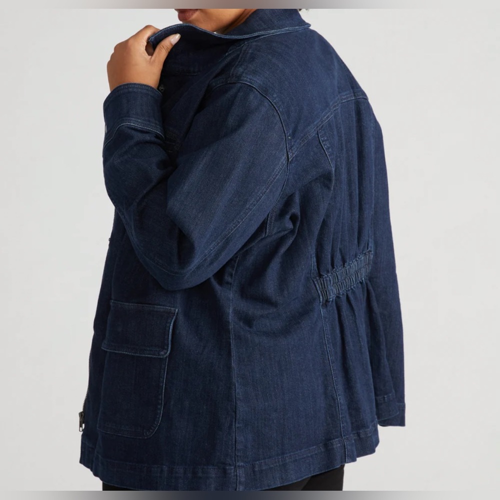 Universal Standard Denim Utility Jacket - size 14-16 - Picture 2 of 8